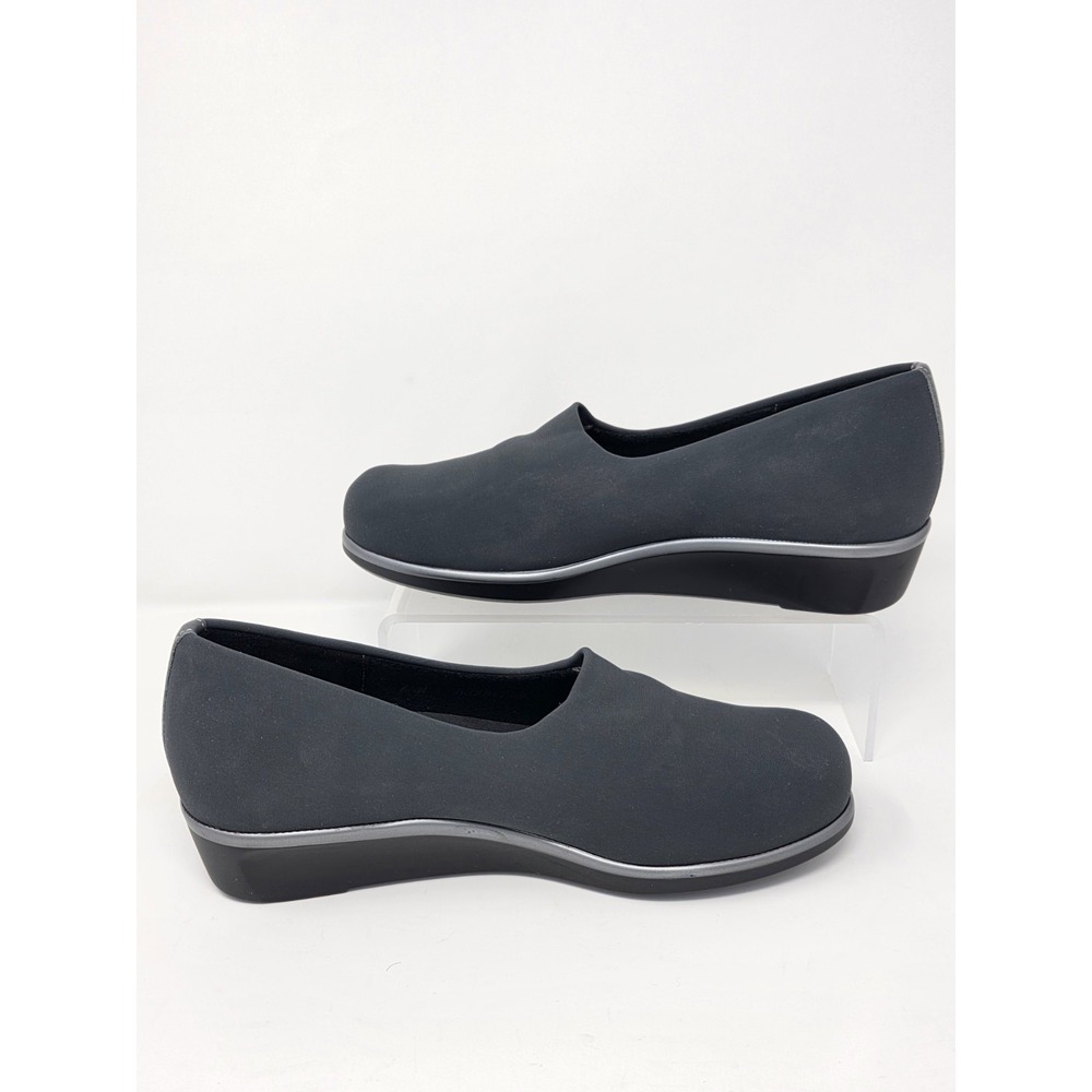 SAS Womens Bliss Slip On Tripad Comfort Loafers Wedge Heel Gray Size 6.5 W Wide